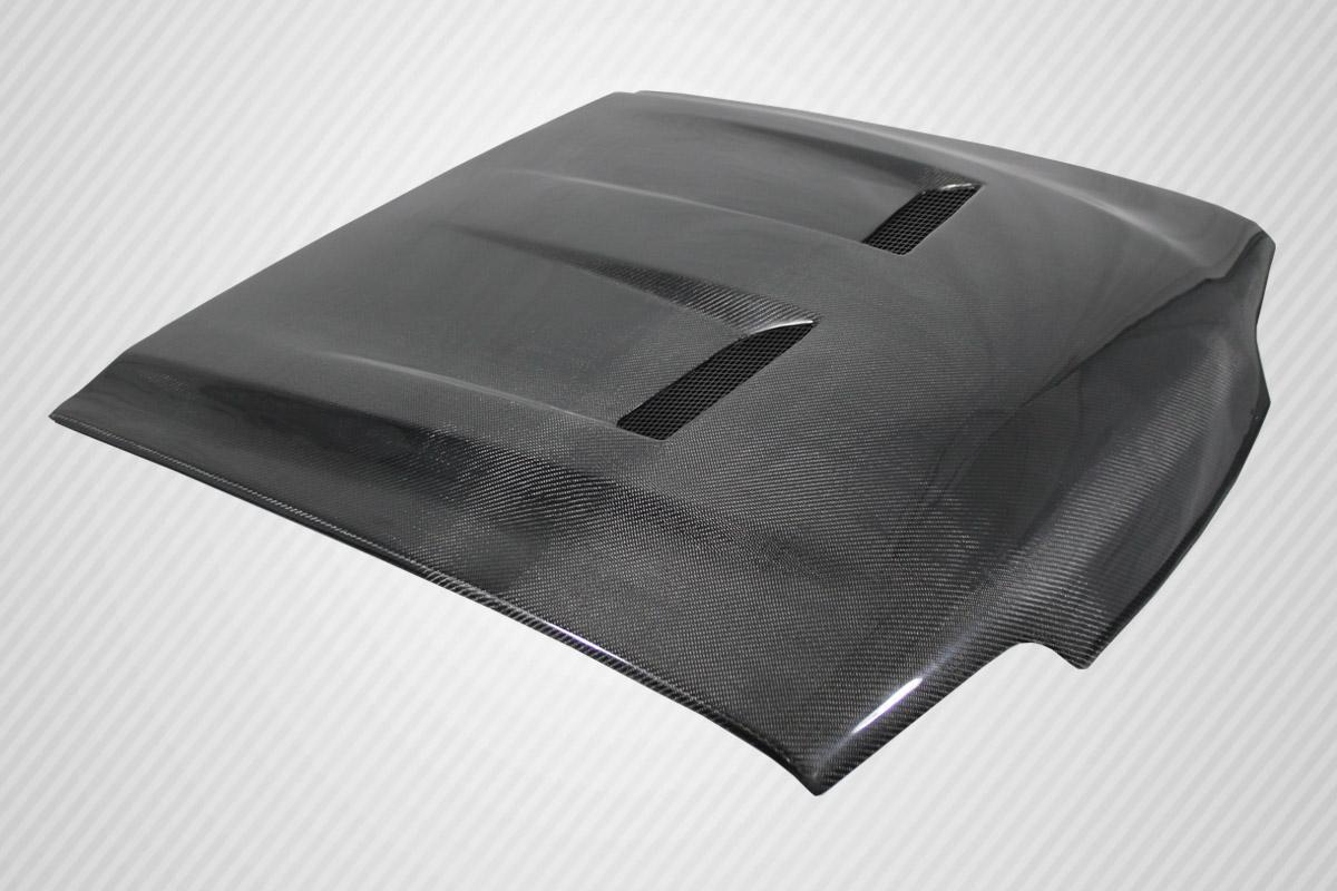 1987-1993 Ford Mustang Carbon Creations Heat Extractor Carbon Fiber Hood - Image 5