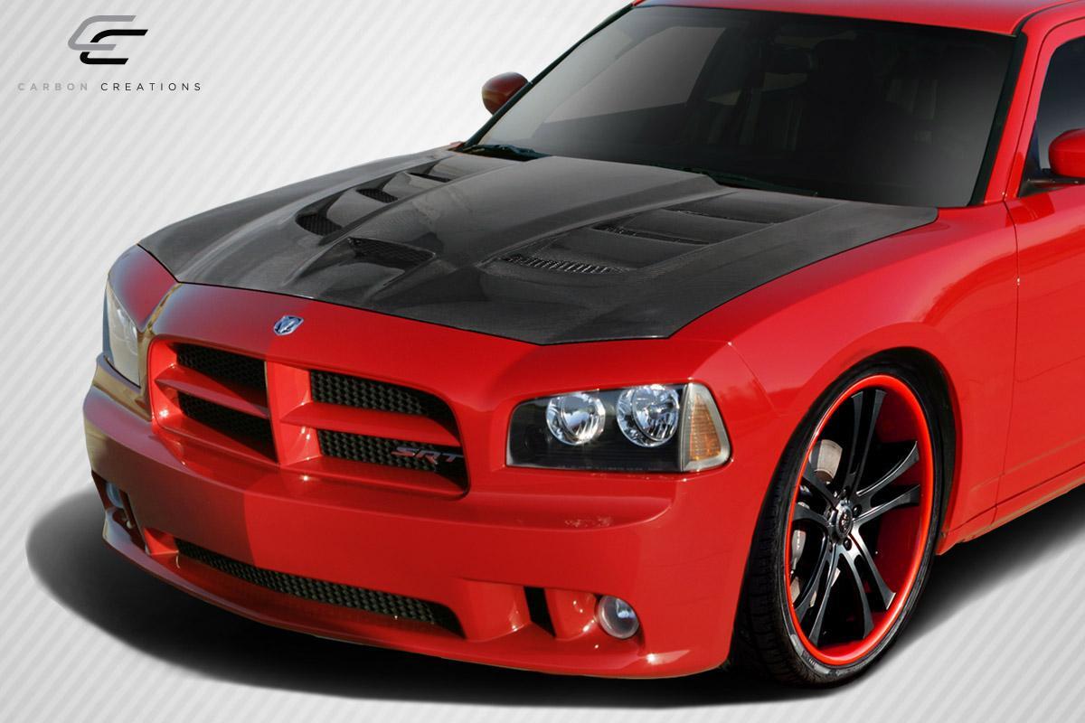 2006-2010 Dodge Charger Carbon Creations Viper Look Carbon Fiber Hood - Image 2