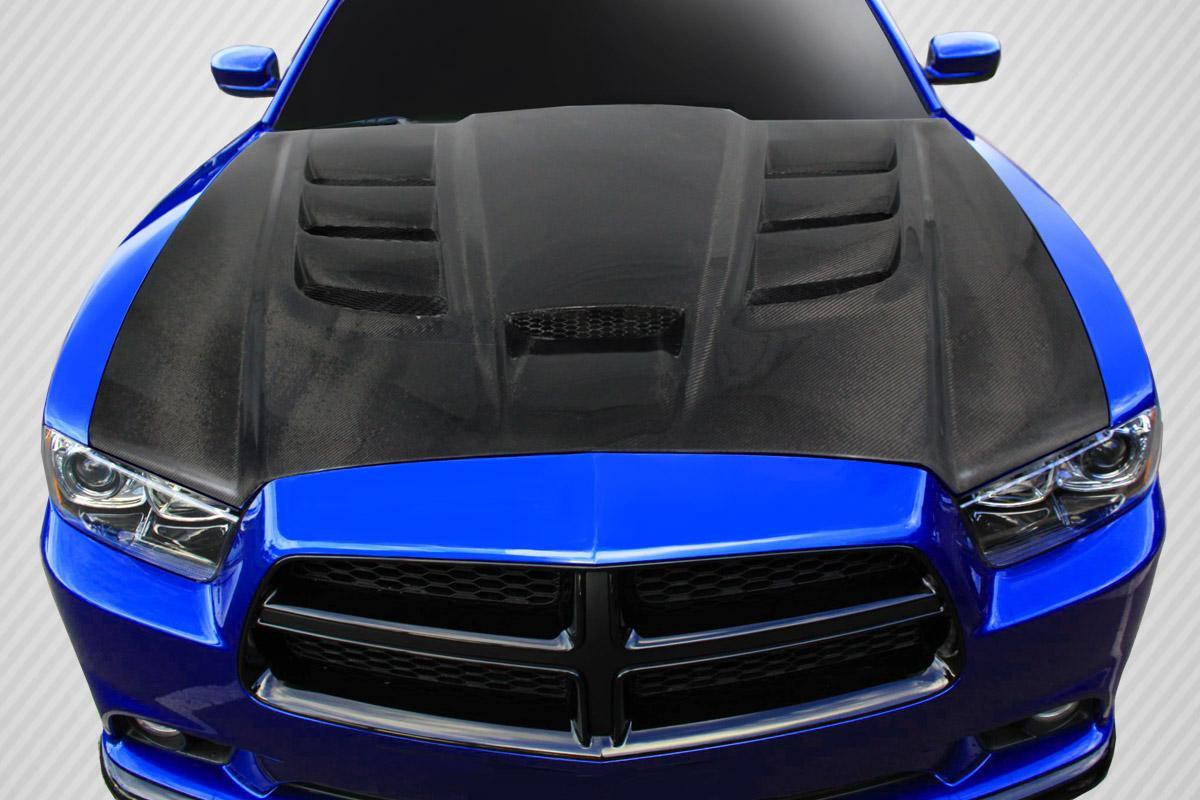 2011-2014 Dodge Charger Carbon Creations Viper Look Carbon Fiber Hood - Image 1
