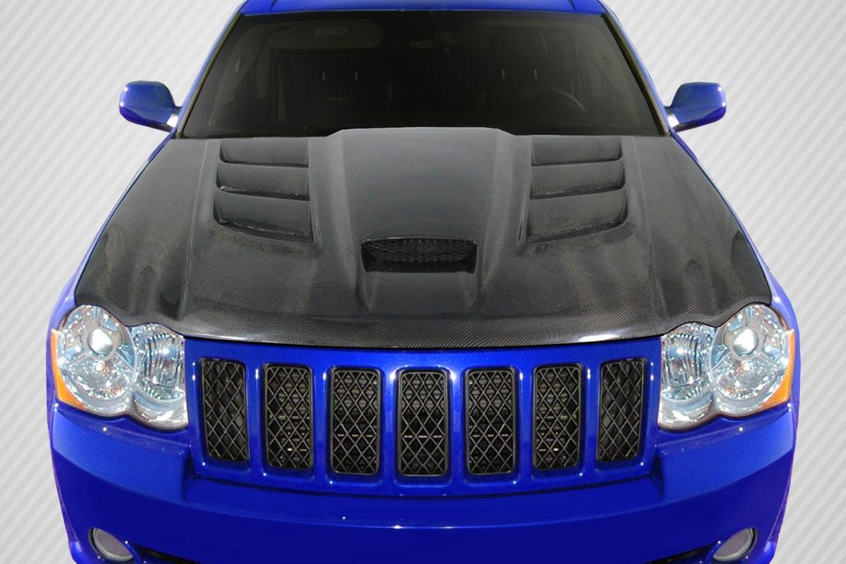 2005-2010 Jeep Grand Cherokee Carbon Creations Viper Look Carbon Fiber Hood - Image 1