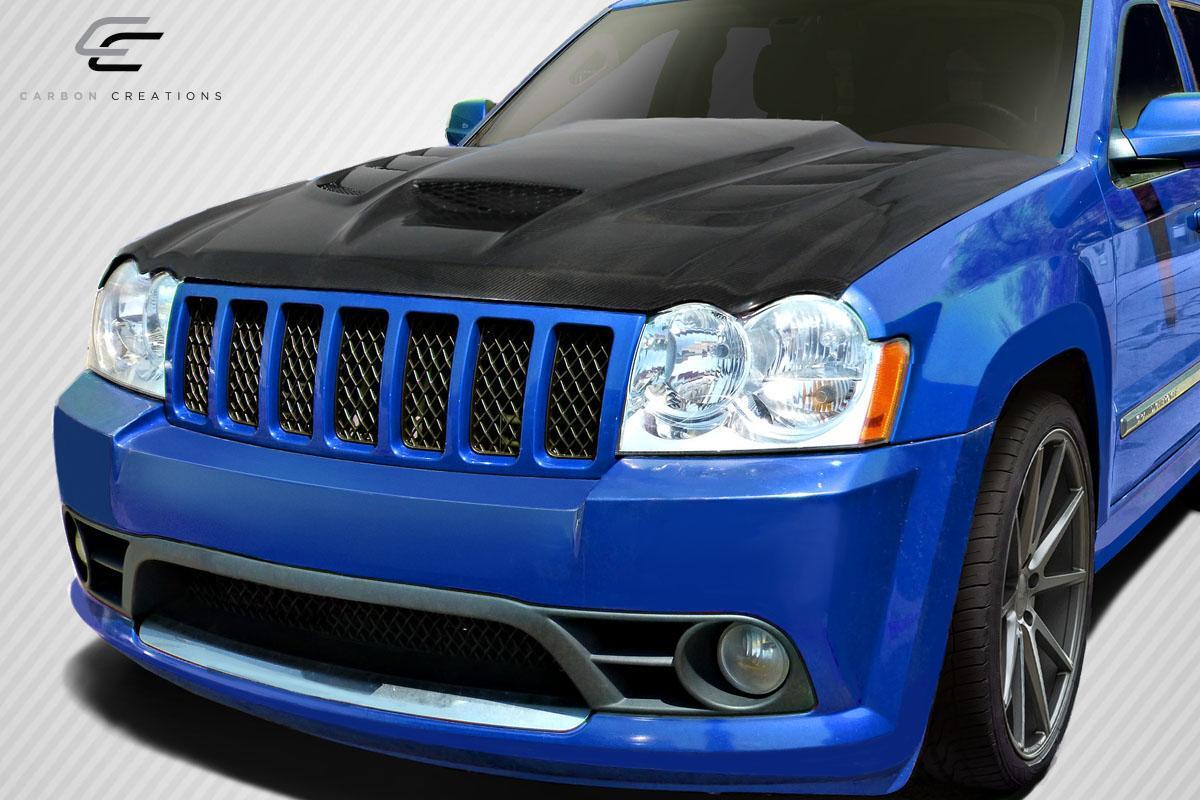 2005-2010 Jeep Grand Cherokee Carbon Creations Viper Look Carbon Fiber Hood - Image 2