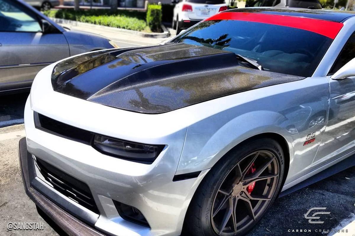 2010-2015 Chevrolet Camaro Carbon Creations Circuit Carbon Fiber Hood - Image 3