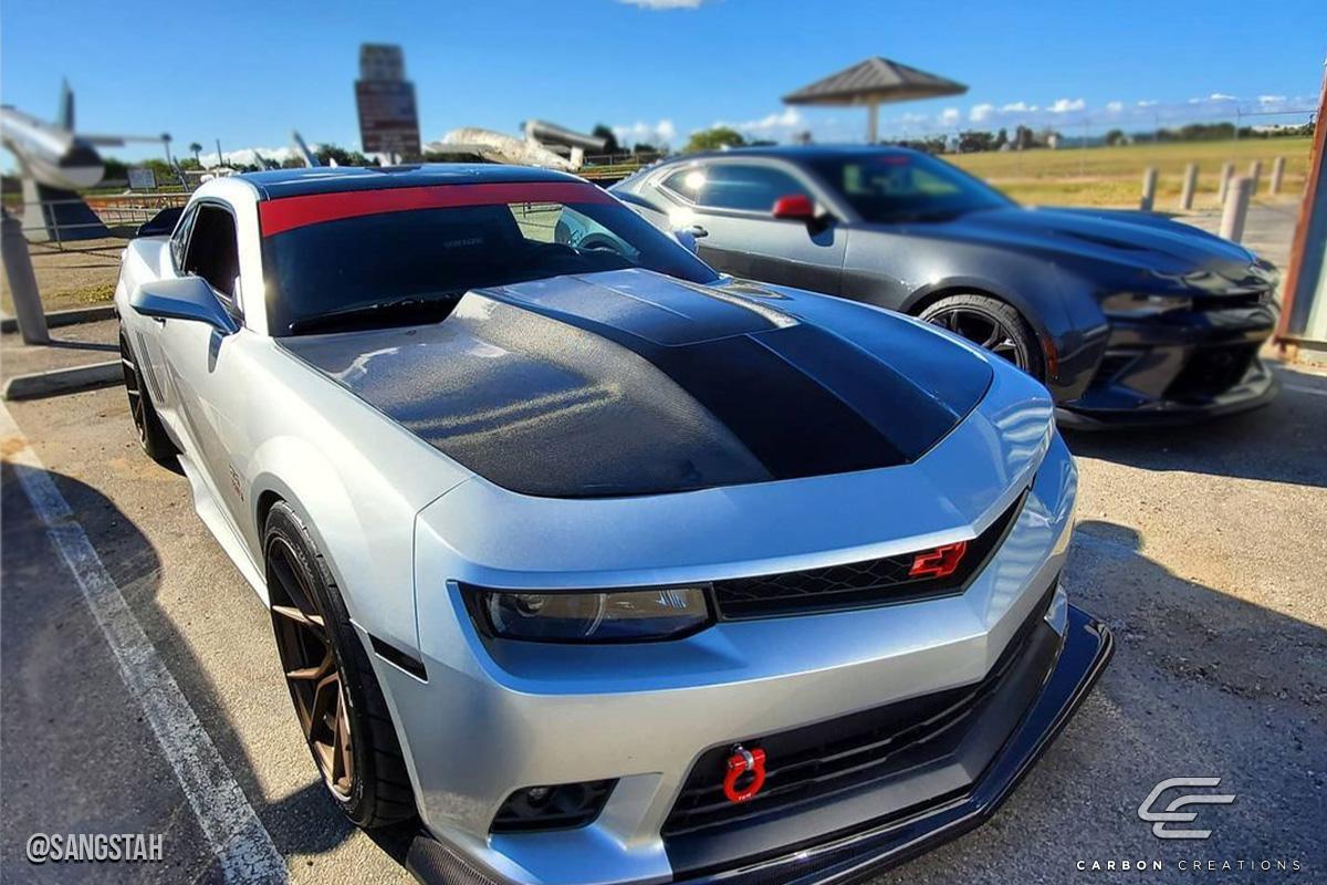 2010-2015 Chevrolet Camaro Carbon Creations Circuit Carbon Fiber Hood - Image 4