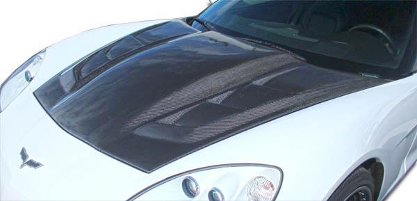 2005-2013 Chevrolet Corvette Carbon Creations H-Design Carbon Fiber Hood - Image 1