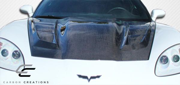 2005-2013 Chevrolet Corvette Carbon Creations H-Design Carbon Fiber Hood - Image 2