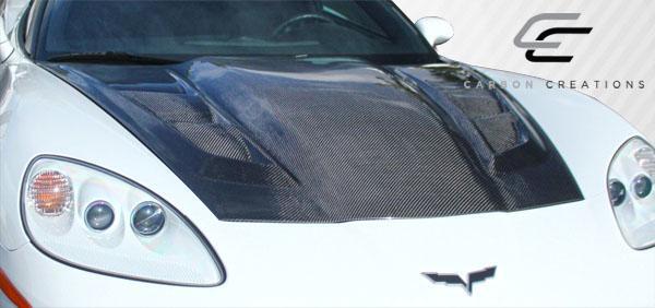 2005-2013 Chevrolet Corvette Carbon Creations H-Design Carbon Fiber Hood - Image 3