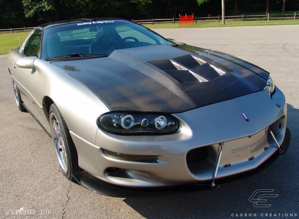 1998-2002 Chevrolet Camaro Carbon Creations ZL1 Look Carbon Fiber Hood - Image 3