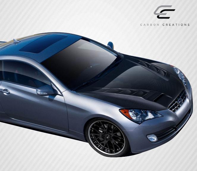 2010-2012 Hyundai Genesis Carbon Creations RS-1 Carbon Fiber Hood - Image 2