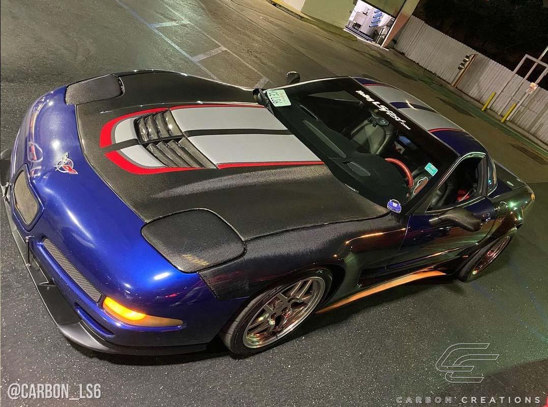 1997-2004 Chevrolet Corvette Carbon Creations Stingray Z Carbon Fiber Hood - Image 3