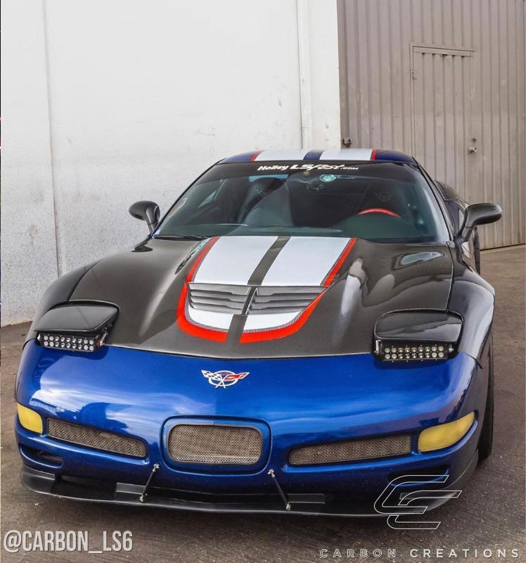 1997-2004 Chevrolet Corvette Carbon Creations Stingray Z Carbon Fiber Hood - Image 4