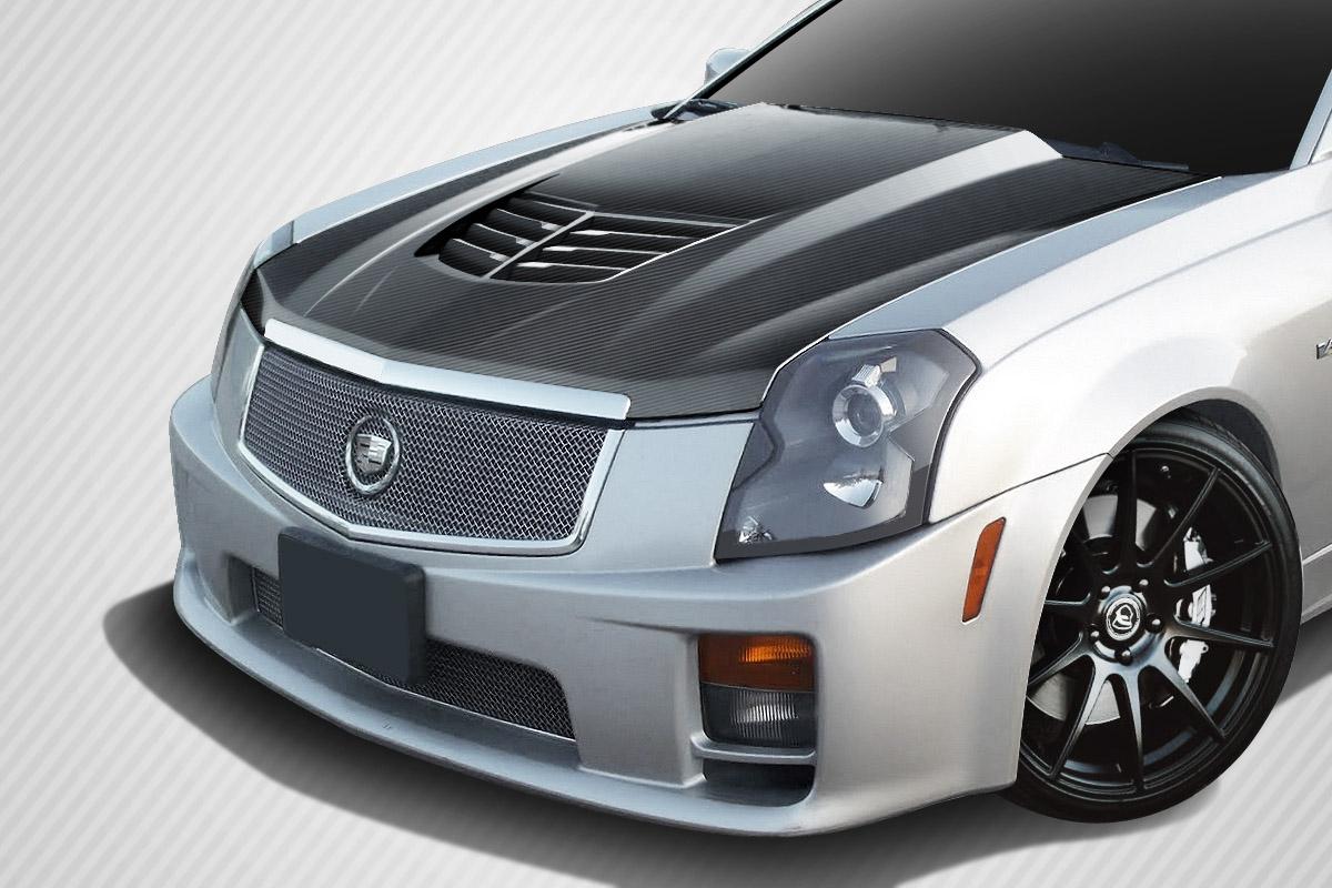 2003-2007 Cadillac CTS Carbon Creations Stingray Z Carbon Fiber Hood - Image 1