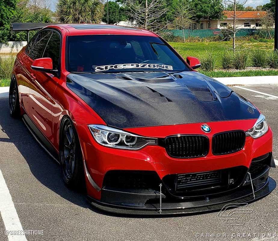 2012-2018 BMW 3 Series Carbon Creations Eros Version 1 Carbon Fiber Hood - Image 3