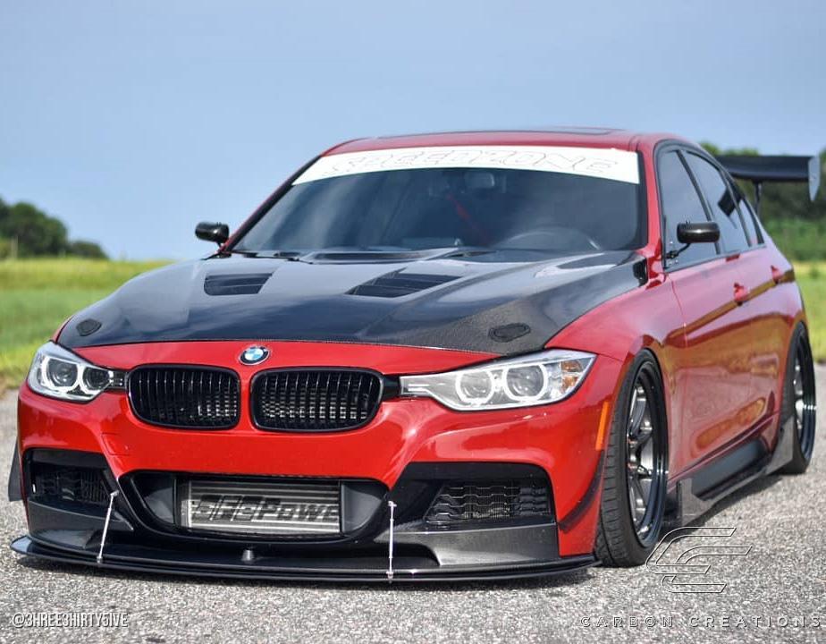 2012-2018 BMW 3 Series Carbon Creations Eros Version 1 Carbon Fiber Hood - Image 4