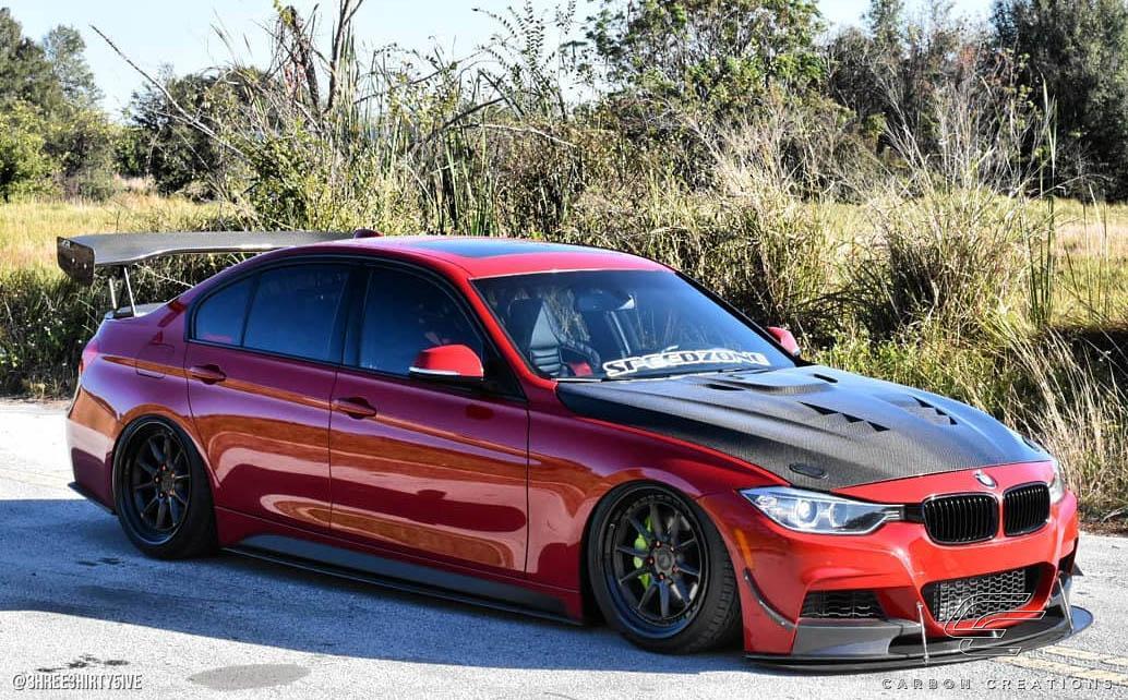 2012-2018 BMW 3 Series Carbon Creations Eros Version 1 Carbon Fiber Hood - Image 5