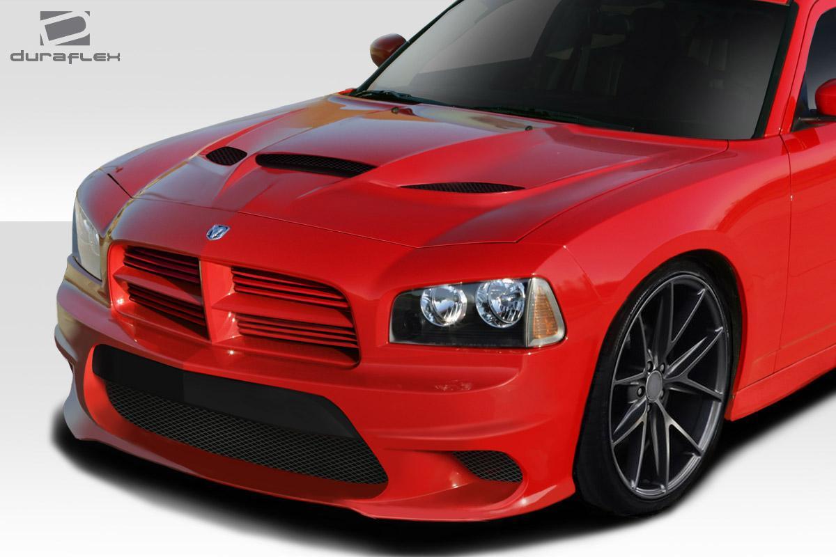 2006-2010 Dodge Charger Duraflex Hellcat Look Hood - Image 2