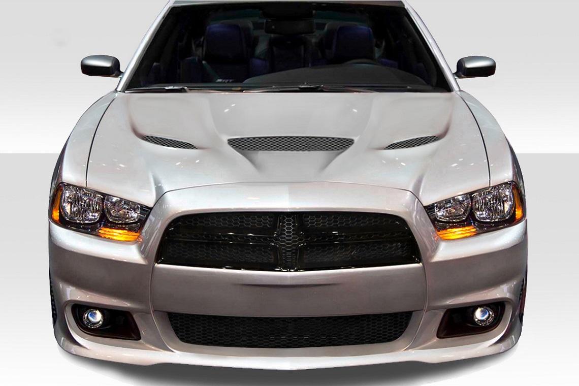 2011-2014 Dodge Charger Duraflex Hellcat Look Hood - Image 1