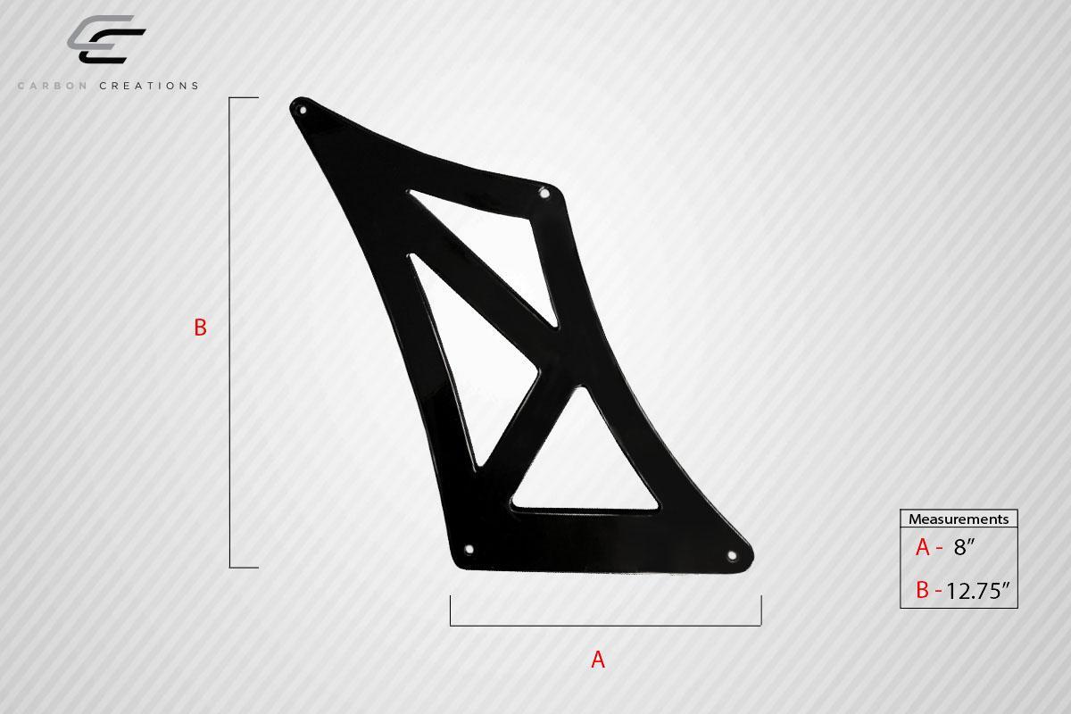 Universal 70" Carbon Creations DriTech VRX V2 Short Wing Complete Kit - 9 Piece - Image 6