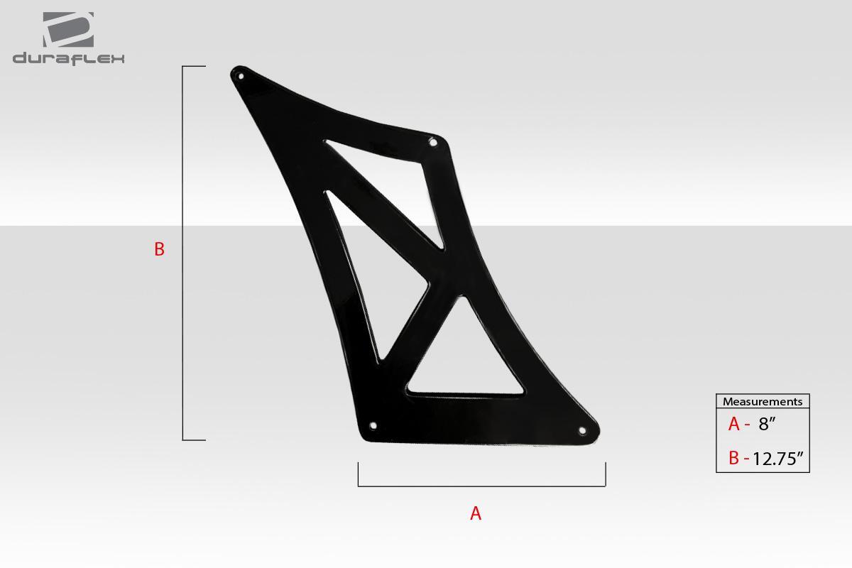 Universal 74" Duraflex VRX V1 Short Wing Complete Kit - 9 Piece - Image 5