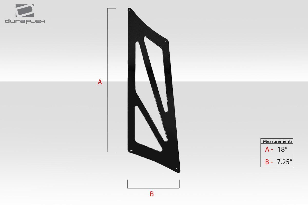 Universal 74" Duraflex VRX V1 Tall Wing Complete Kit - 9 Piece - Image 6