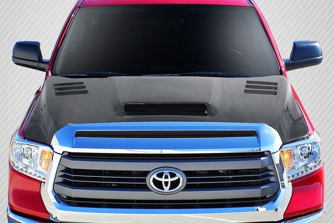 2014-2021 Toyota Tundra Carbon Creations RK-S Carbon Fiber Hood - Image 1