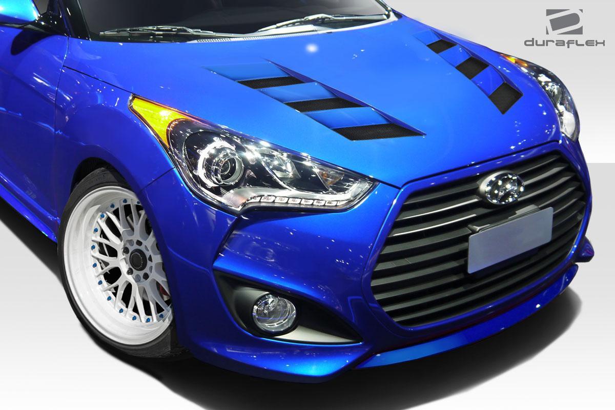 2012-2017 Hyundai Veloster Duraflex AM-S Hood - Image 2
