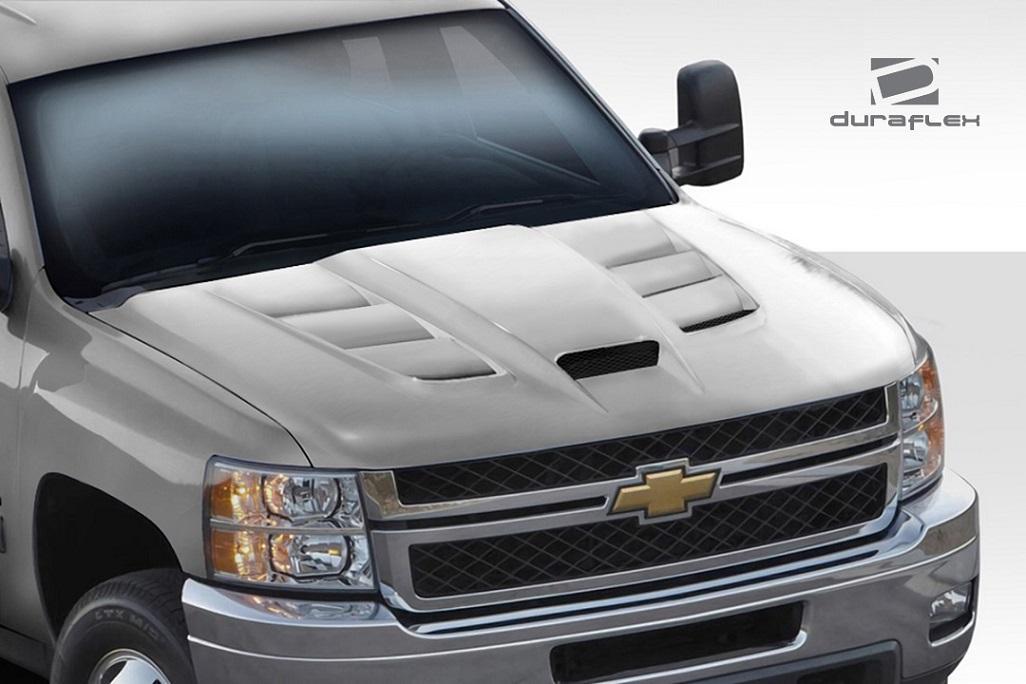 2007-2013 Chevrolet Silverado Duraflex Viper Look Hood - Image 2