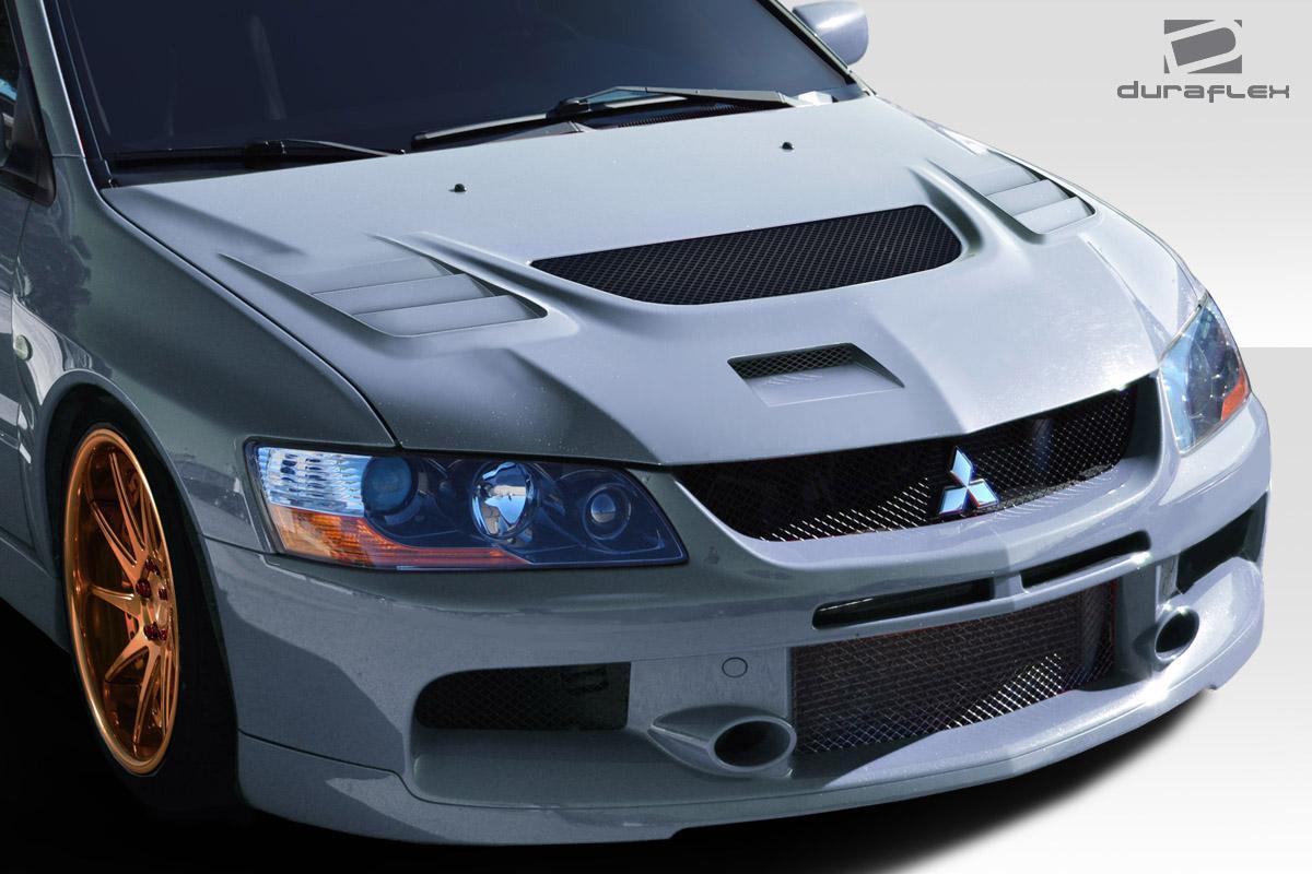 2003-2006 Mitsubishi Evolution Duraflex C-1 Hood - Image 2