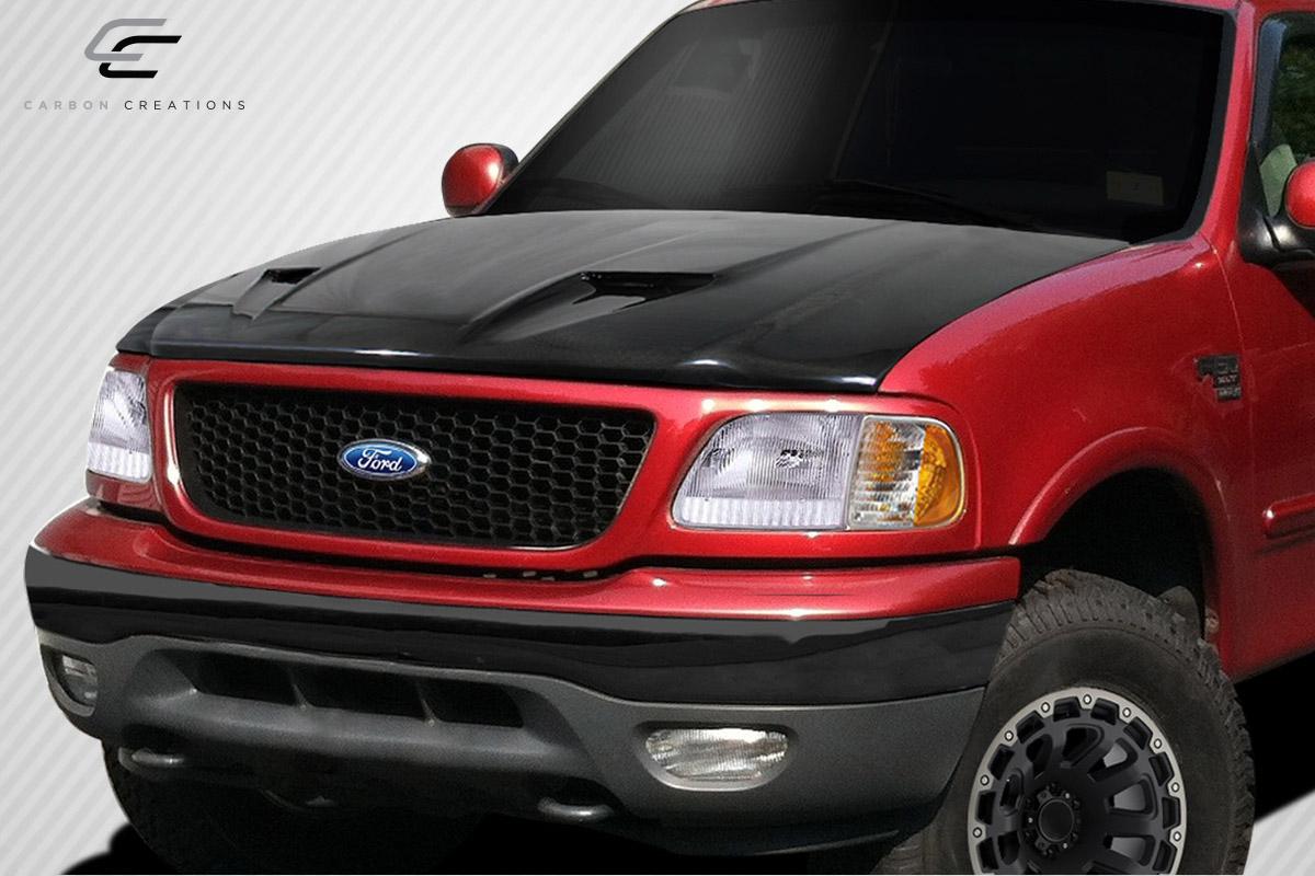 1997-2003 Ford F150 Carbon Creations CVX Version 3 Carbon Fiber Hood - Image 2