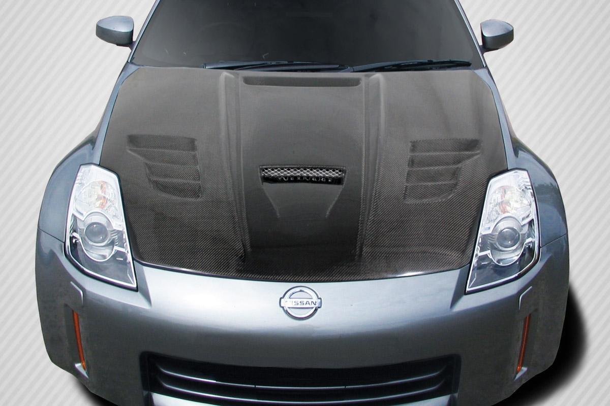 2003-2006 Nissan 350Z Carbon Creations Vader Carbon Fiber Hood - Image 1