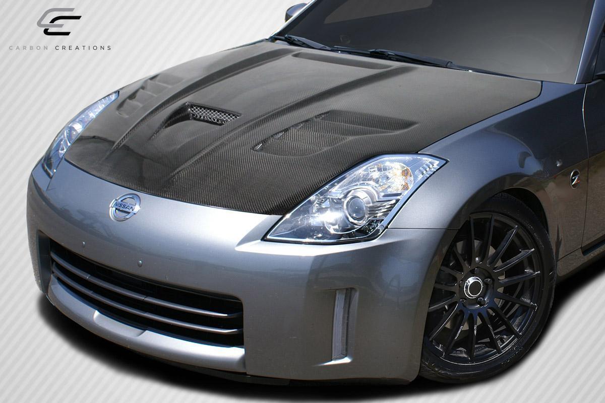 2003-2006 Nissan 350Z Carbon Creations Vader Carbon Fiber Hood - Image 2