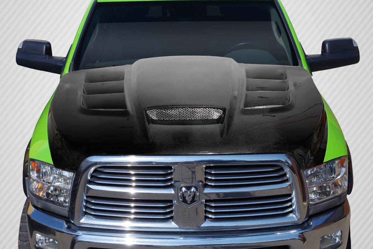 2010-2018 Dodge Ram Carbon Creations Viper Look Carbon Fiber Hood - Image 1