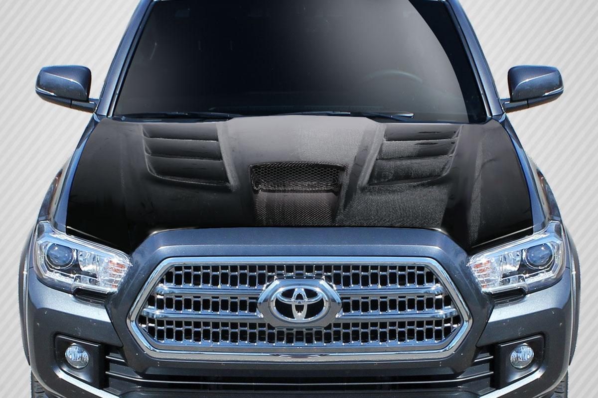 2012-2015 Toyota Tacoma Carbon Creations Viper Look Carbon Fiber Hood - Image 1