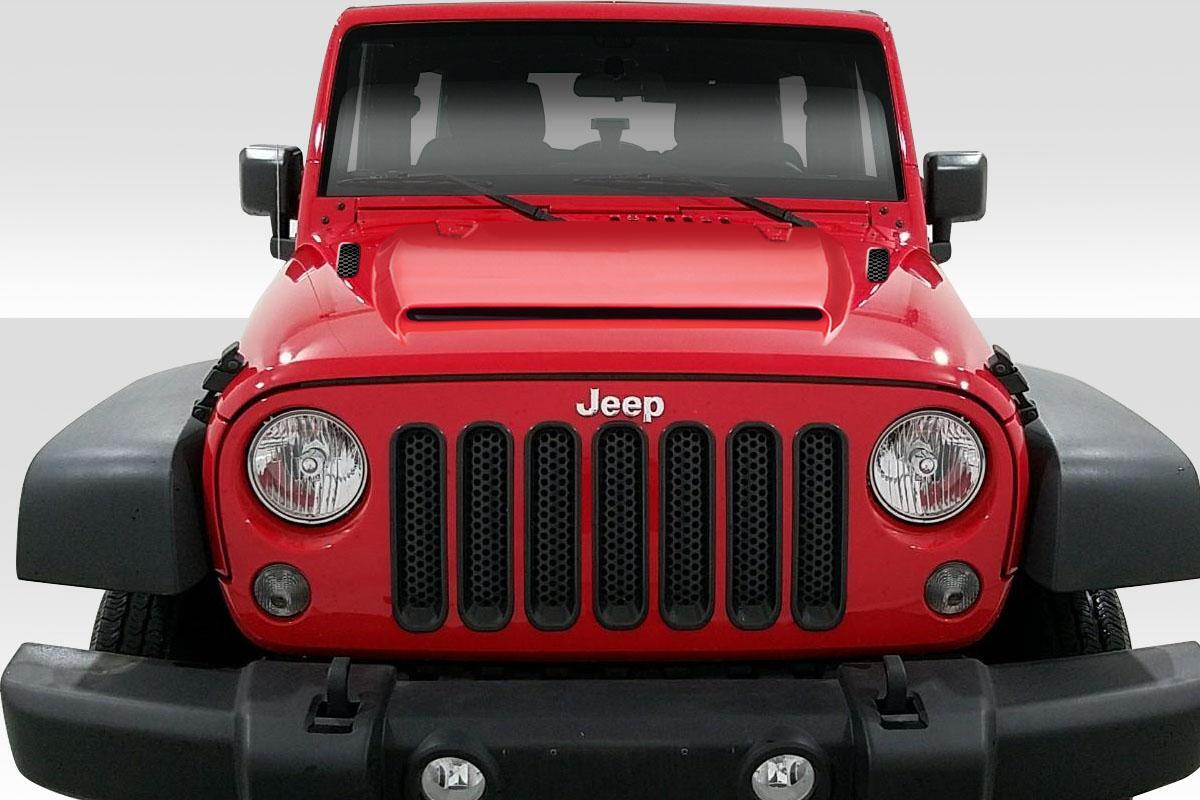 2007-2018 Jeep Wrangler Duraflex Rage Hood - Image 1