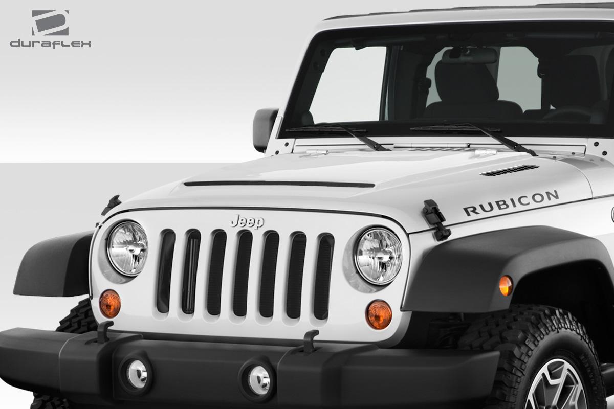 2007-2018 Jeep Wrangler Duraflex Rage Hood - Image 2