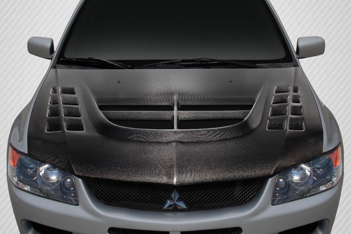 2003-2006 Mitsubishi Evolution Carbon Creations VT-X Carbon Fiber Hood - Image 1