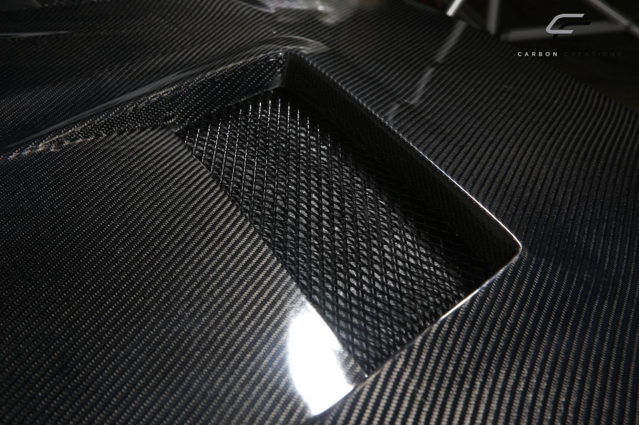 2008-2017 Mitsubishi Lancer Carbon Creations Race Carbon Fiber Hood - Image 7