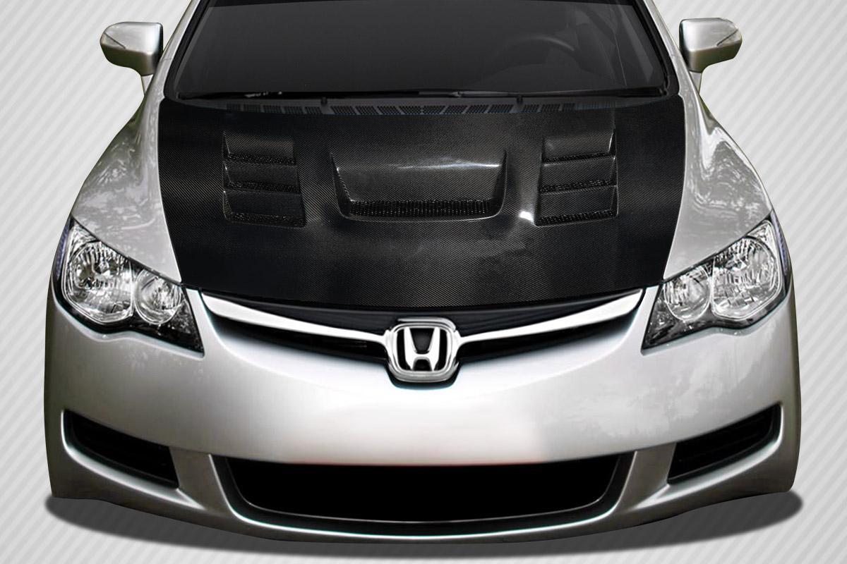 2006-2011 Honda Civic Carbon Creations Supremo Carbon Fiber Hood - Image 1