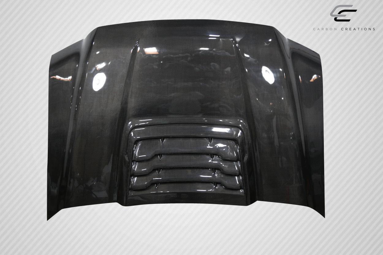 1999-2007 Ford Super Duty Carbon Creations Raptor Look Carbon Fiber Hood - Image 3