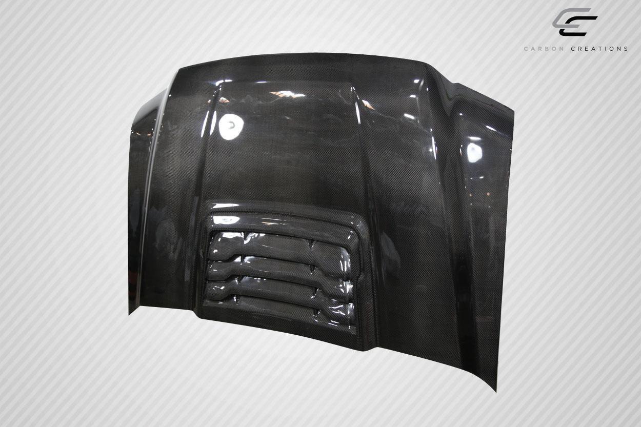1999-2007 Ford Super Duty Carbon Creations Raptor Look Carbon Fiber Hood - Image 4