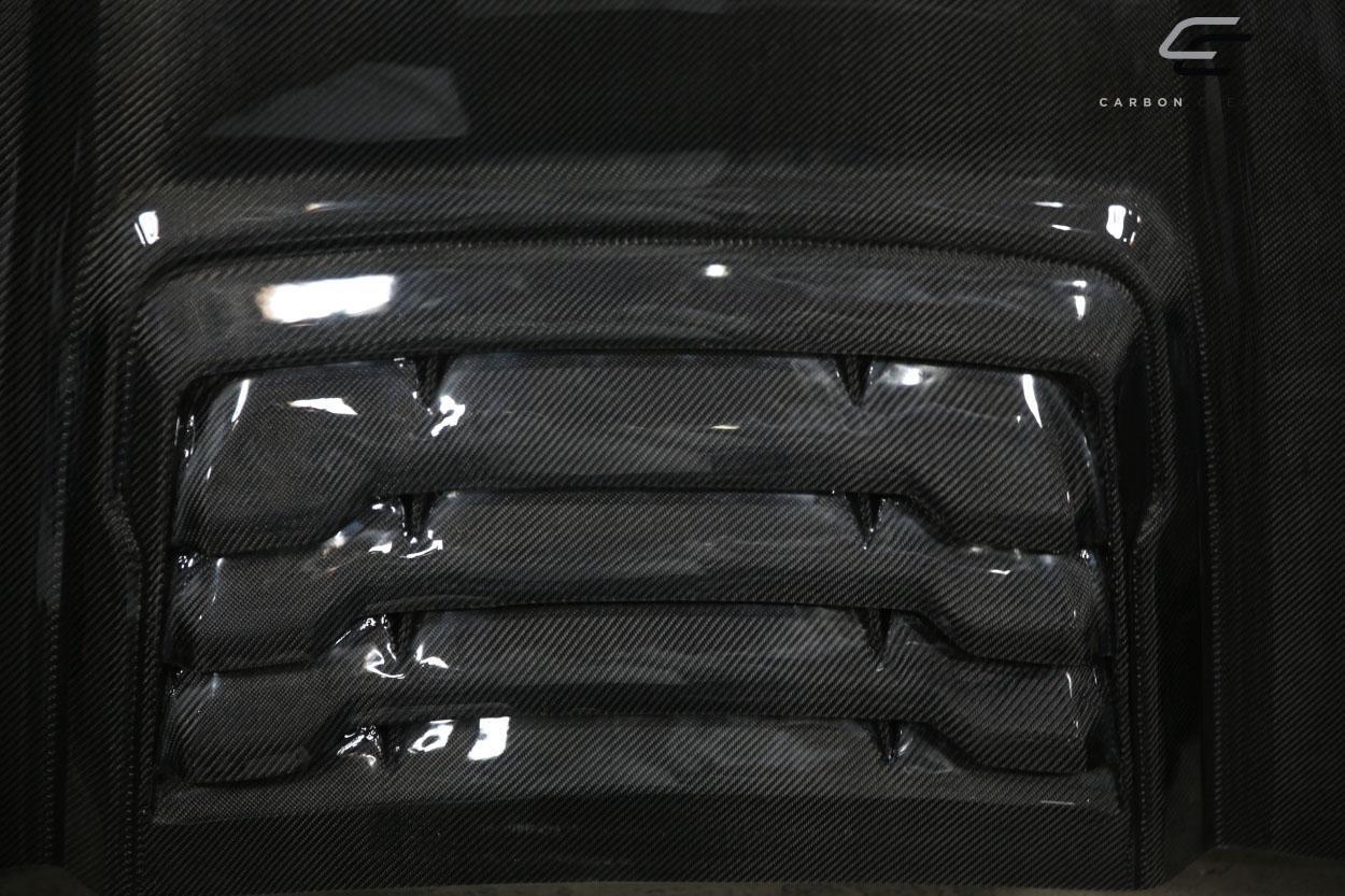 1999-2007 Ford Super Duty Carbon Creations Raptor Look Carbon Fiber Hood - Image 5