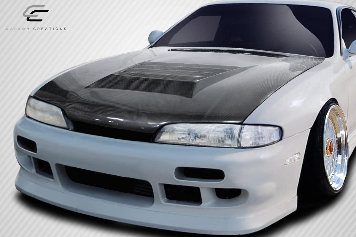 1995-1996 Nissan 240SX Carbon Creations D-Spec Carbon Fiber Hood - Image 2