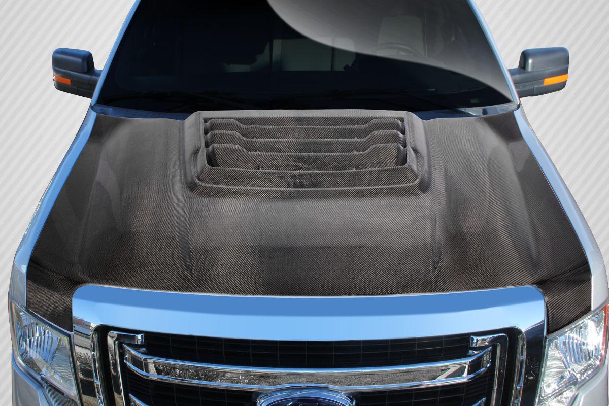 2009-2014 Ford F150 Carbon Creations Raptor Look Carbon Fiber Hood - Image 1