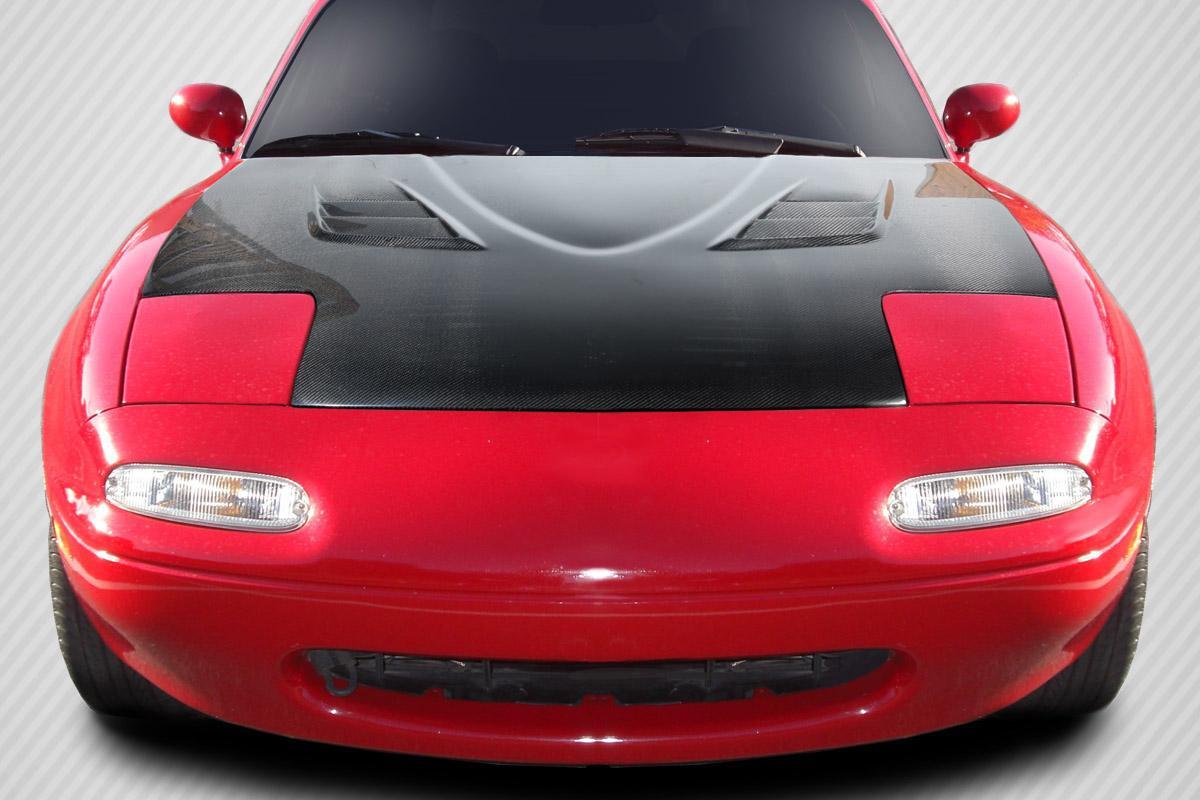 1990-1997 Mazda Miata Carbon Creations Venom Carbon Fiber Hood - Image 1