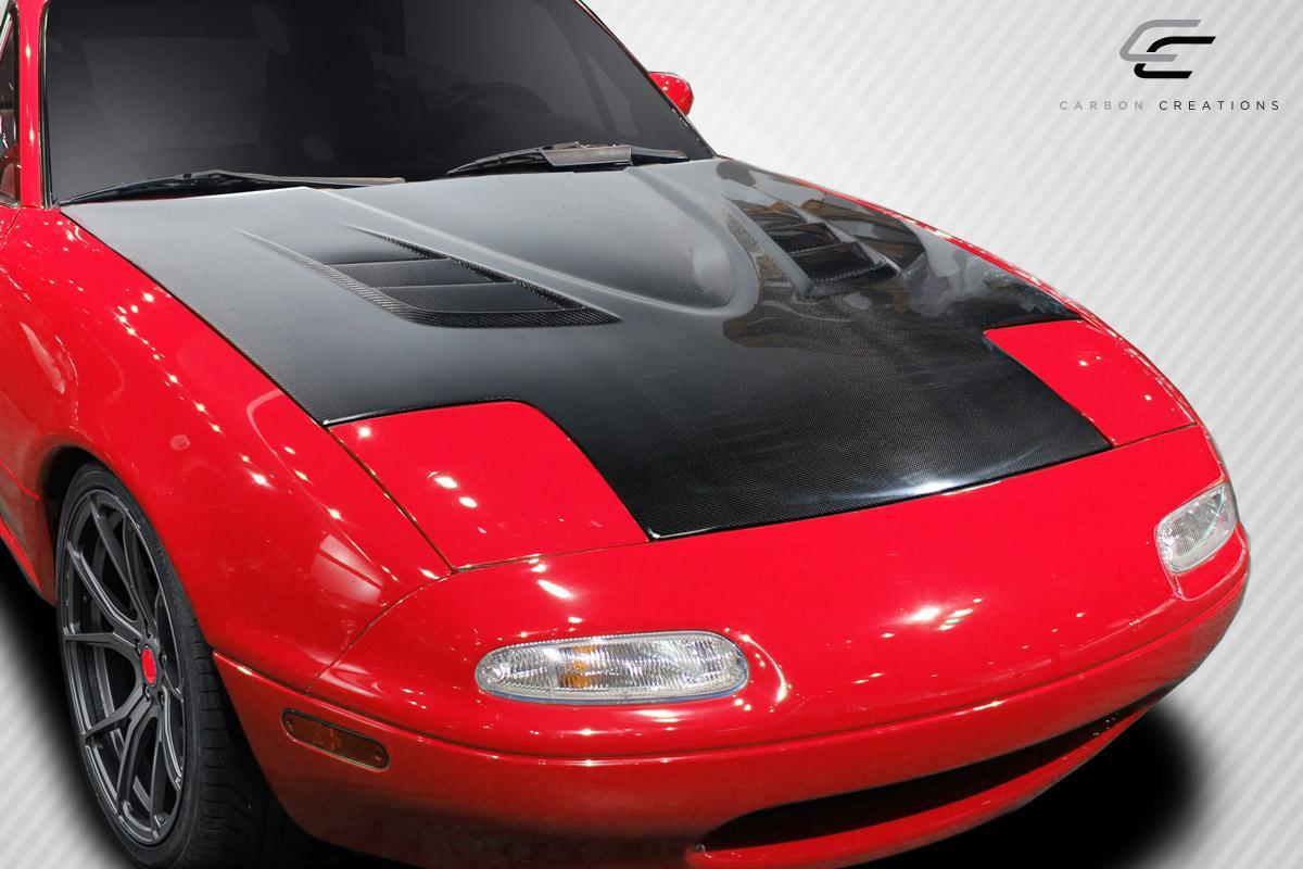1990-1997 Mazda Miata Carbon Creations Venom Carbon Fiber Hood - Image 2