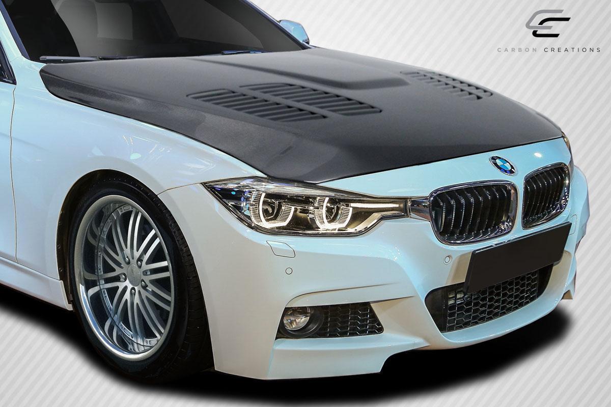 2012-2018 BMW 3 Series Carbon Creations GTR Carbon Fiber Hood - Image 2