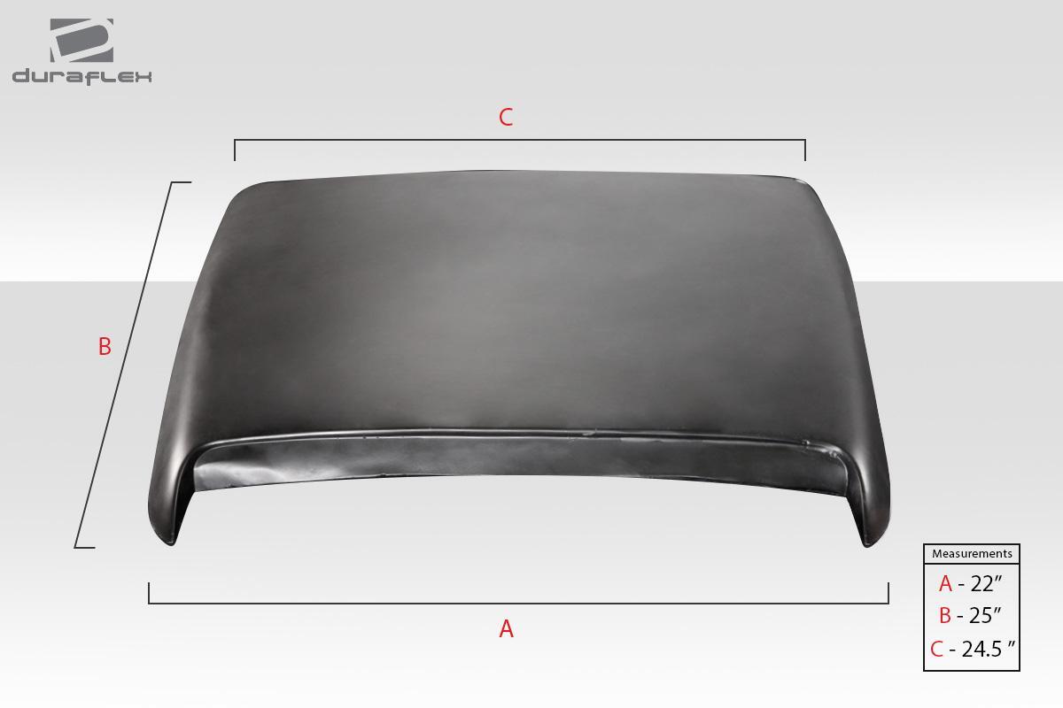 Universal Duraflex Ram Air Type 9 Hood Scoop - 1 Piece - Image 3