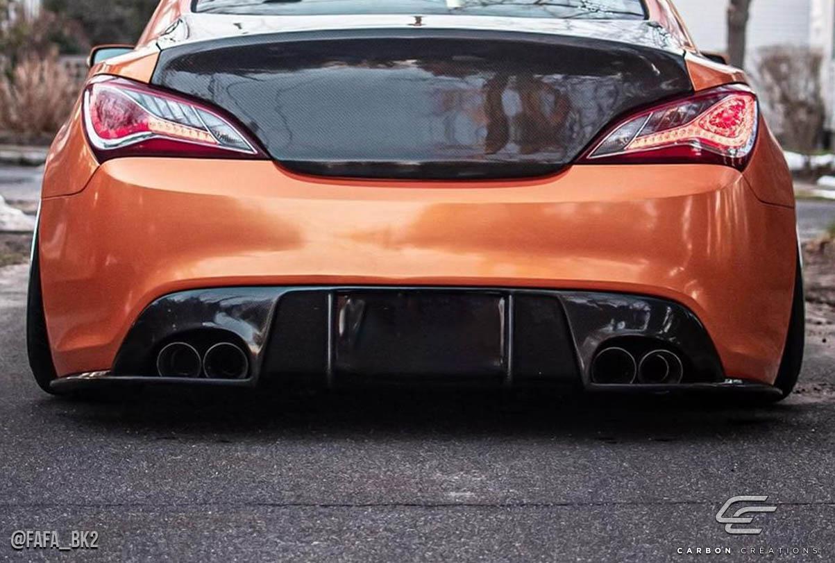 2010-2016 Hyundai Genesis Carbon Creations Speedster Carbon Fiber Rear Lip - Image 3