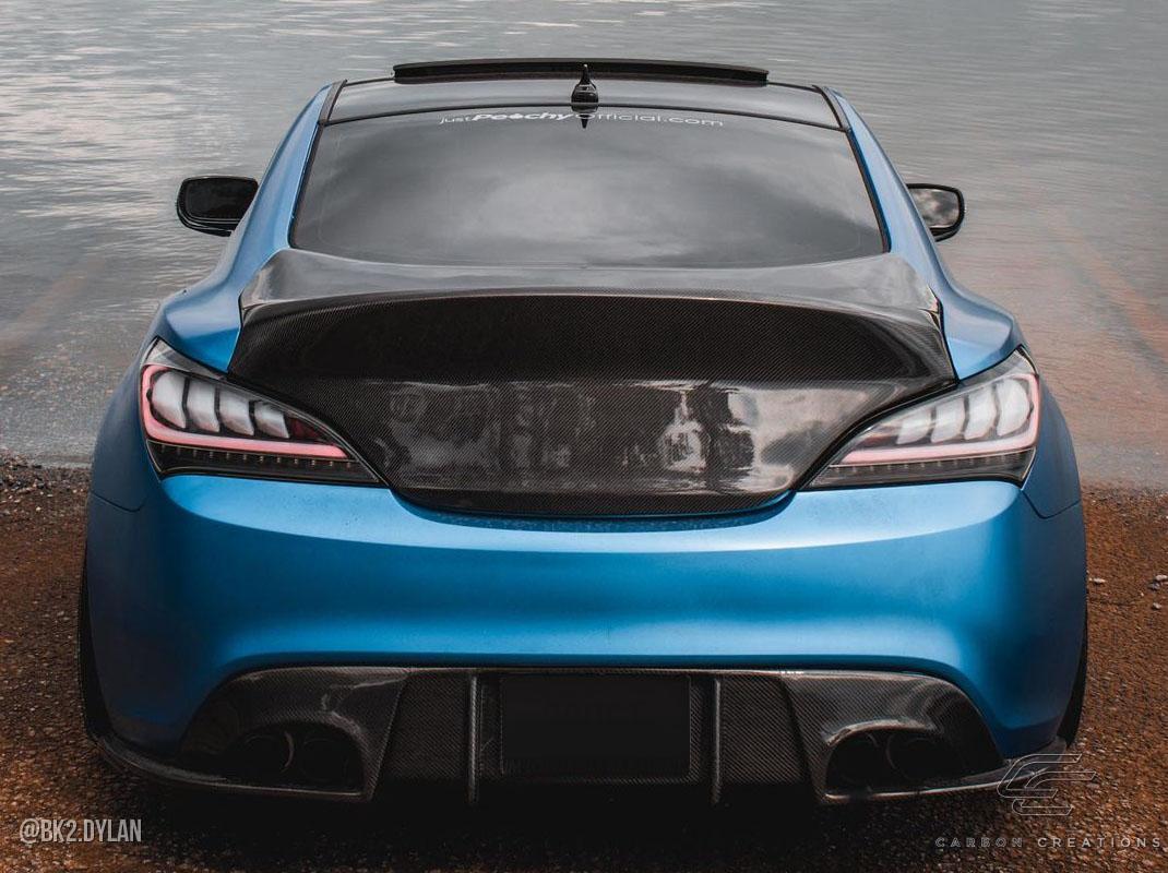 2010-2016 Hyundai Genesis Carbon Creations Speedster Carbon Fiber Rear Lip - Image 4