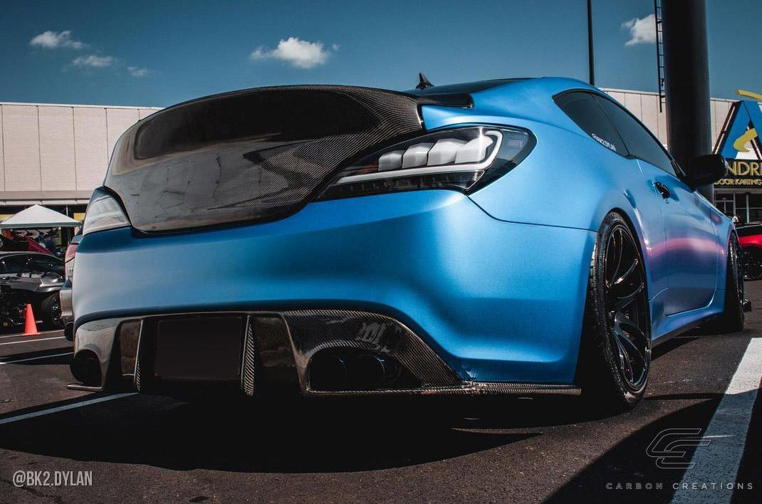 2010-2016 Hyundai Genesis Carbon Creations Speedster Carbon Fiber Rear Lip - Image 5
