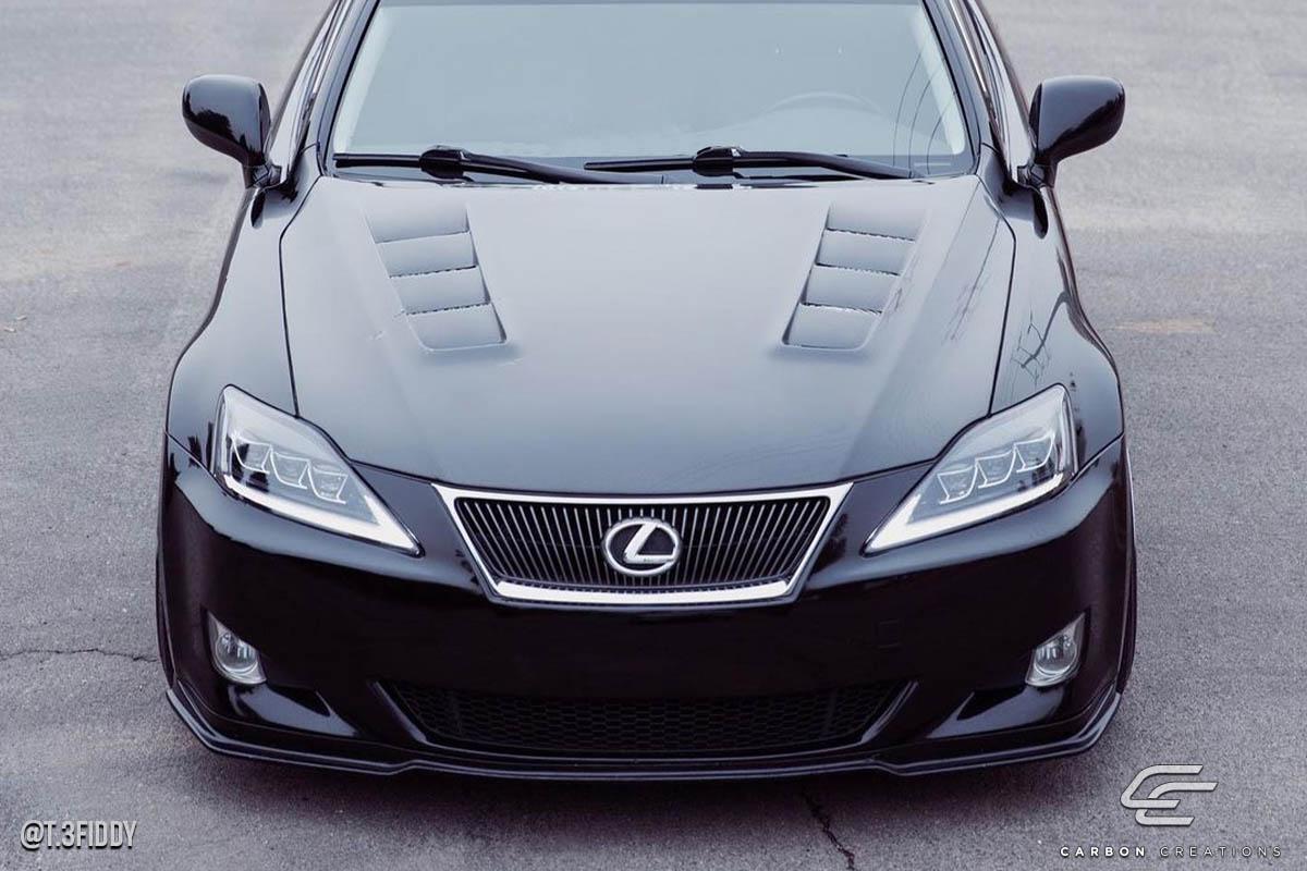 2006-2013 Lexus IS Carbon Creations TS-2 Carbon Fiber Hood - Image 2